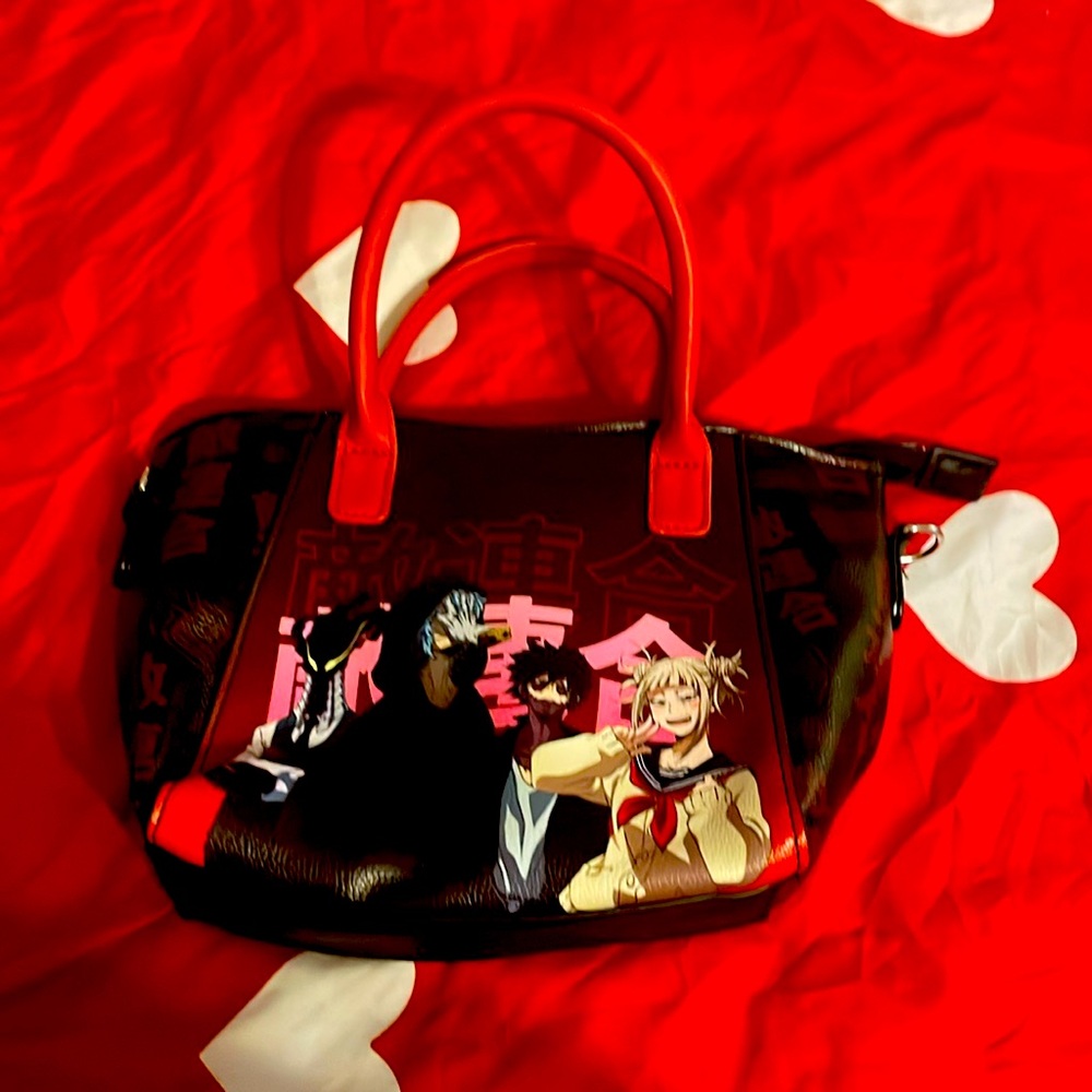 jujutsu kaisen red and black bag